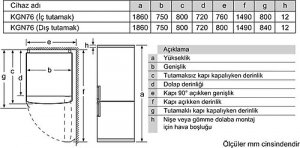 Bosch KGA76PIE0N Kombi No Frost Buzdolabı