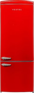 Vestel Retro NFK52211 Kırmızı Kombi No-Frost Buzdolabı