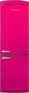 Vestel Retro NFK37011 Pembe Kombi No Frost Buzdolabı